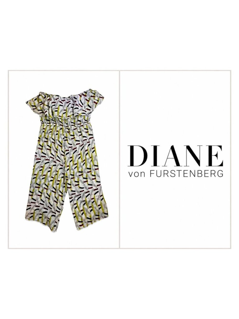 Diane von Furstenberg Strapless Jumpsuit ~ Size Large